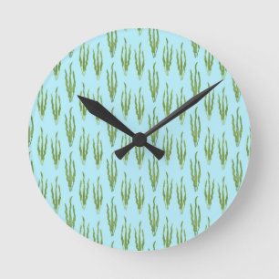 Groen zeewier Plant Natuur Lover Blauw water Ronde Klok