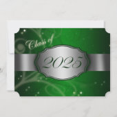 Groen & Zilver 2025 Afstudeerfeest Kaart (Voorkant)