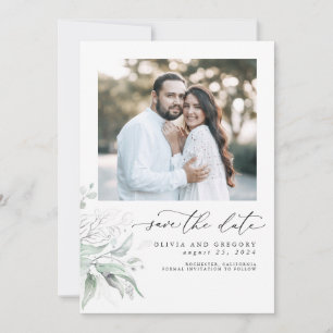 Groen Zilver laat Boho de datum foto opslaan Save The Date