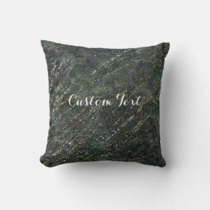 Groen & Zilver leger Camo glans Elegante glamour Kussen