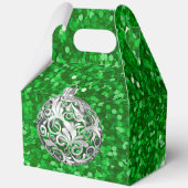 Groen Zilver Rood Favoriet Box Bedankdoosjes (Achterkant)