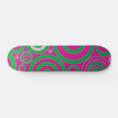 Groen zilveren cirkels skateboard (Horizontaal)