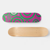 Groen zilveren cirkels skateboard (Horizontaal)