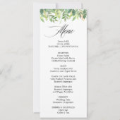 Groen Zomer Bestemming Diner Menu Kaart (Voorkant)