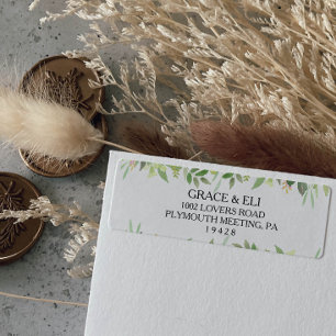 Groen Zomer Bestemming Retouradres Label