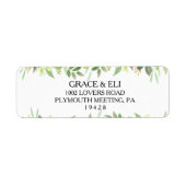 Groen Zomer Bestemming Retouradres Label (Voorkant)