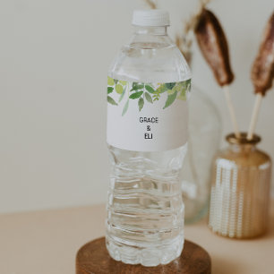 Groen Zomer Bestemming Waterfles Label Etiket