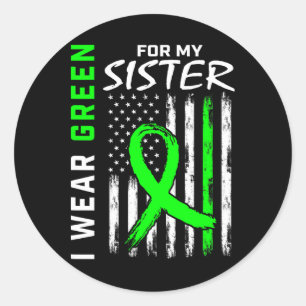 Groen zuster Nieren Ziekte Cerebral Palsy Awarene Ronde Sticker