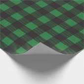 Groen zwart buffelpatroon cadeaupapier (Hoek)