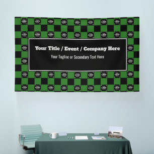 Groen & Zwart Cheque - Bedrijfsevenement / Tradesh Spandoek