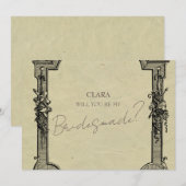 Groen Zwart  Classic Wedding Bridesmade Kaart (Voorkant / Achterkant)