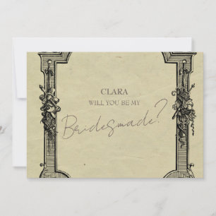Groen Zwart Classic Wedding Bridesmade Kaart