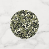 Groen Zwart Crème Camouflagepatroonprint Confetti (Kleine voorkant)