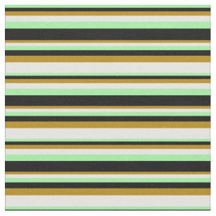 Groen, zwart, donkerbruine Goldenrod en Mint Cream Stof