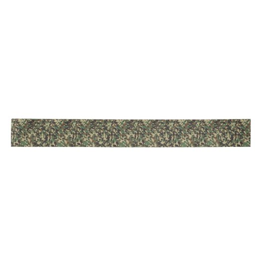Groen, zwart en bruin camouflagepatroon lint (Voorkant)