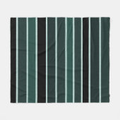 Groen, zwart en wit gestreept fleece deken (Voorkant (Horizontaal))