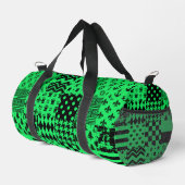 Groen Zwart Gemengde Patchwork Ontwerp Patchwork Plunjezak (Rechterhoek)