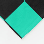 Groen zwart geruit controlepatroon fleece deken (Hoek)