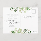 Groen, Zwart lettertype, Uitnodiging bruidsmeisjes (Achterkant)