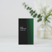 Groen Zwart Patroon Uniek Visitekaartje (Staand voorkant)