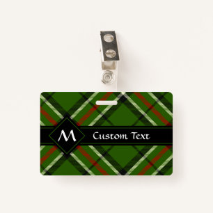 Groen, zwart, rood en wit Tartan Badge