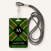 Groen, zwart, rood en wit Tartan Badge (Voorkant met draagriem)