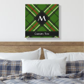 Groen, zwart, rood en wit Tartan Canvas Afdruk (Insitu (Slaapkamer))
