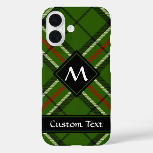 Groen, zwart, rood en wit Tartan iPhone 16 Hoesje