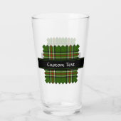 Groen, zwart, rood en wit Tartan Glas (Achterkant)
