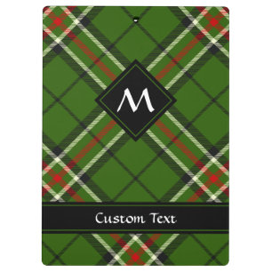 Groen, zwart, rood en wit Tartan Klembord