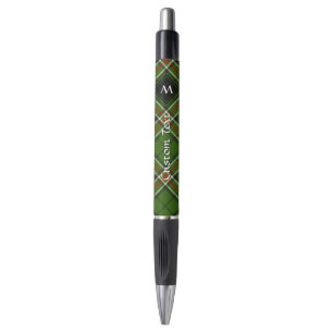 Groen, zwart, rood en wit Tartan Pen