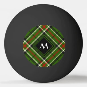 Groen, zwart, rood en wit Tartan Pingpongballen
