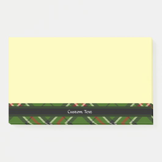 Groen, zwart, rood en wit Tartan Post-it® Notes (Voorkant)