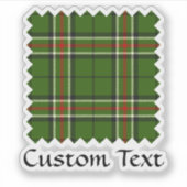 Groen, zwart, rood en wit Tartan Sticker (Voorkant)