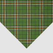 Groen, zwart, rood en wit Tartan Tissuepapier (Detail)