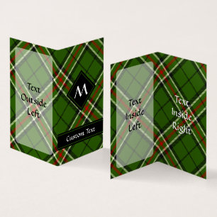 Groen, zwart, rood en wit Tartan Visitekaartjes