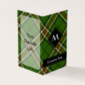 Groen, zwart, rood en wit Tartan Visitekaartjes (Buitenkant)