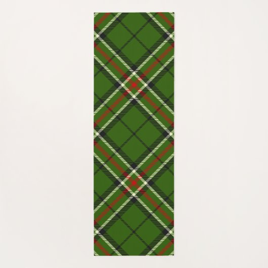 Groen, zwart, rood en wit Tartan Yogamat (Achterkant)