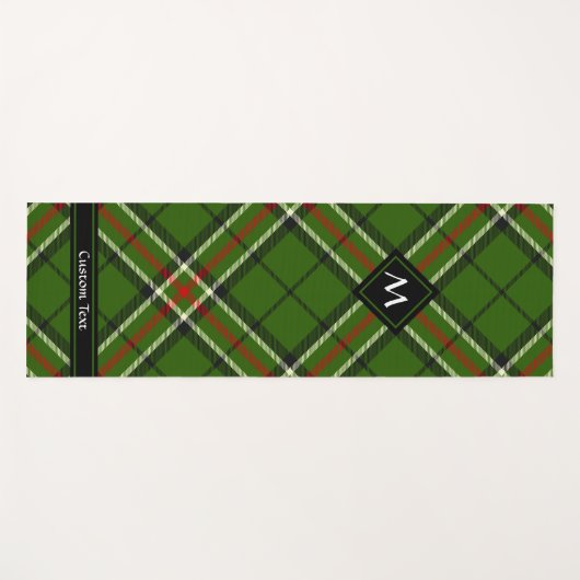 Groen, zwart, rood en wit Tartan Yogamat (Voorkant (horizontaal))