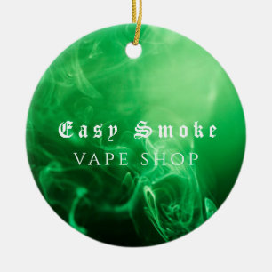 Groen Zwart Rook Vape Shop Keramisch Ornament