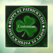 Groen/zwart Shamrock St Patrick's Day Irish Pride Raamsticker (Vel 3)