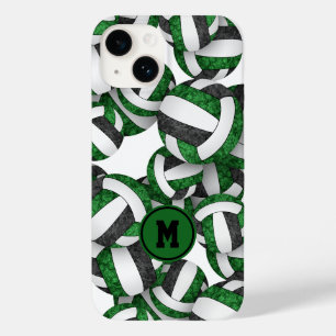 Groen zwart team kleuren girale volleybalken patro Case-Mate iPhone 14 hoesje