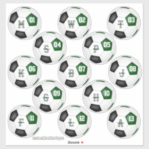 groen zwart team kleuren jongens meisjes zetten 13 sticker