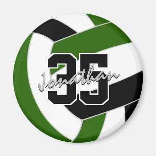 Groen Zwart Volleybal Team Kleuren Geschenken Magneet
