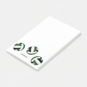 Groen Zwart Volleyballen W Speler Naam Post-it® Notes