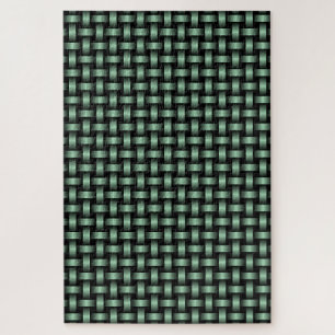 groen zwart weefpatroon legpuzzel