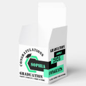 Groen Zwart Wit Afstuderen 2025 Custom Party Bedankdoosjes (Geopend)