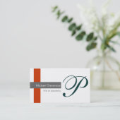 Groen Zwart Wit Grijs Rood Strepen Visitekaartje (Staand voorkant)