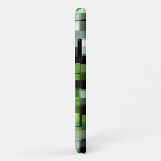 Groen zwart wit modern patroon Case-Mate iPhone case (Achterkant/rechts)