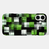 Groen zwart wit modern patroon Case-Mate iPhone case (Achterkant (horizontaal))